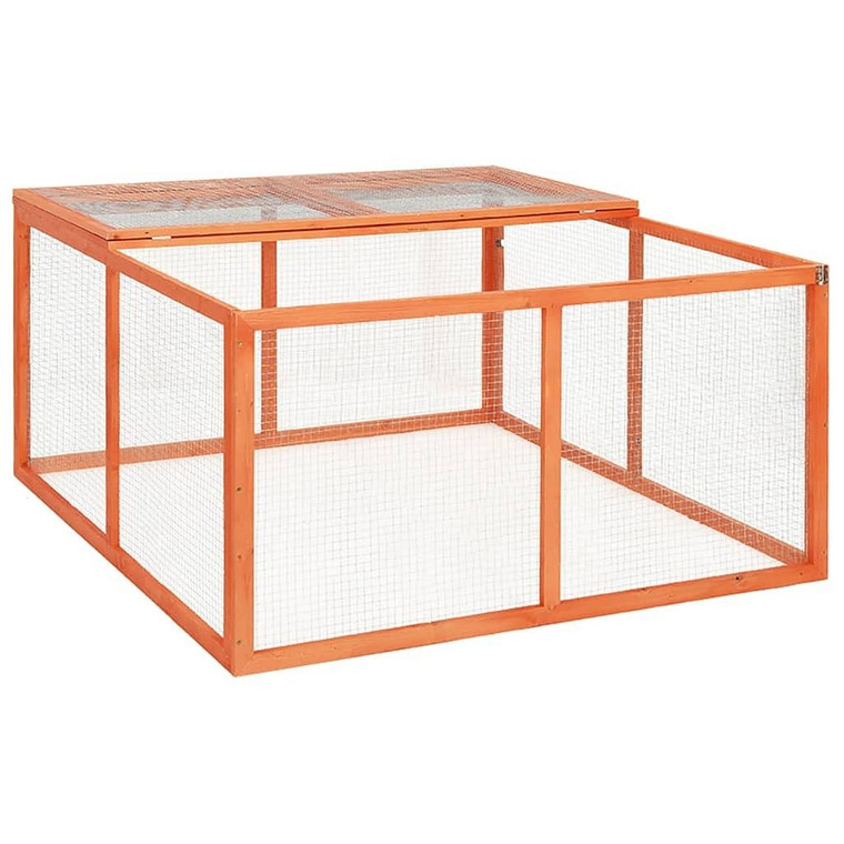  Rabbit Hutch Orange Solid Firwood, Steel Wire Medium Durable A949-170876
