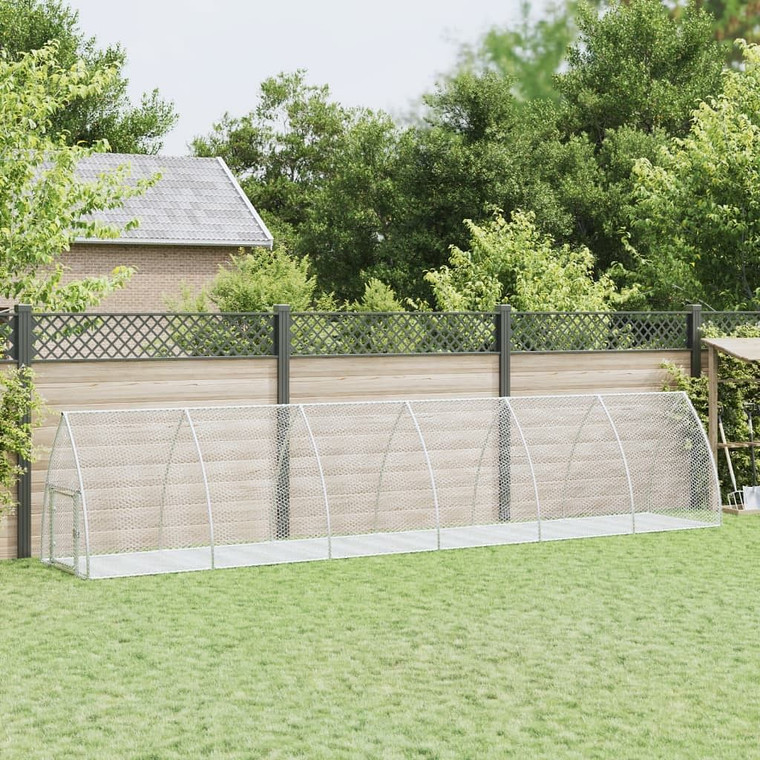  Rabbit Hutch Silver Galvanized Steel Large Durable Rabbit Hutch A949-3281529