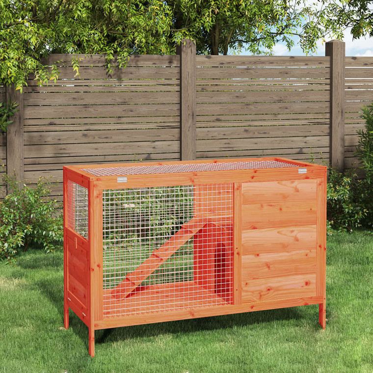  Rabbit Hutch Brown Solid pine wood Standard Durable A949-172296