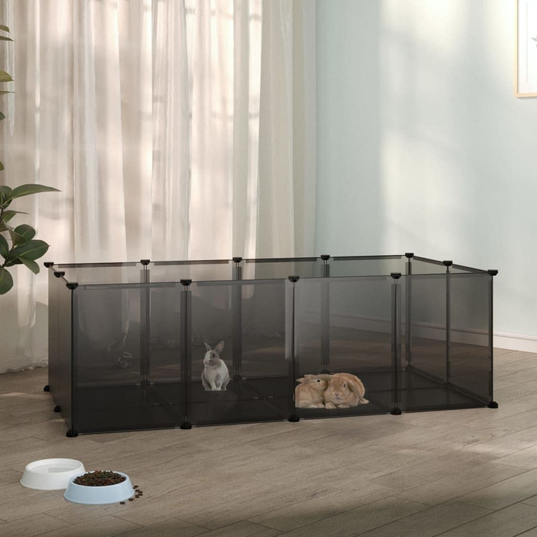  Animal Cage Black PP plastic panels, steel frames A949-340571