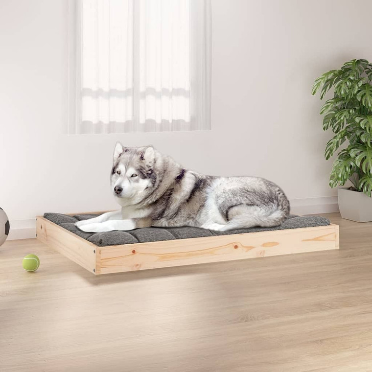  Dog Bed Natural Wood Solid Pine Wood 40.0 x 29.1 x 3.5 in A949-820866