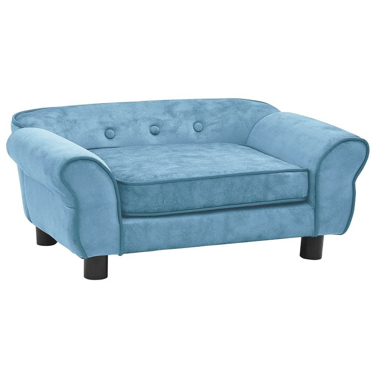  Dog Sofa Turquoise Plush, Foam, Wood Small Removable Covers A949-171043