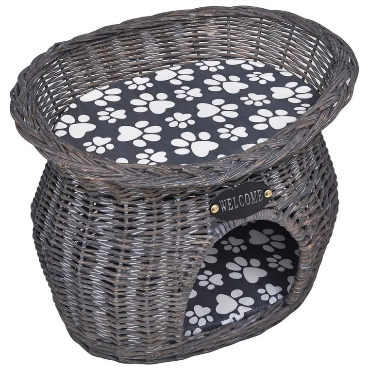  Cat House Gray Willow 17.3 x 13.0 x 13.4 in Portable Cat House A949-170222