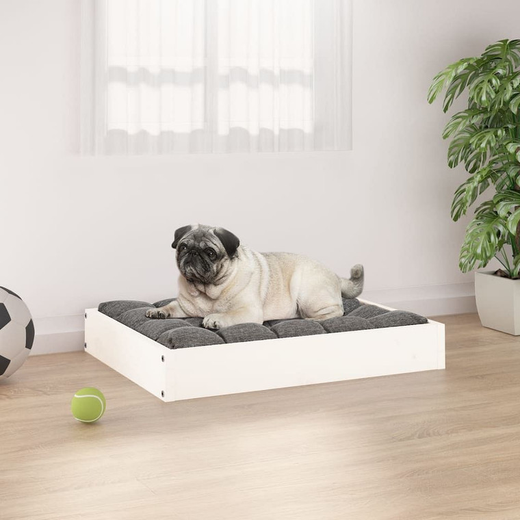  Dog Bed White Solid pine wood Medium Tough Dog Bed A949-820852