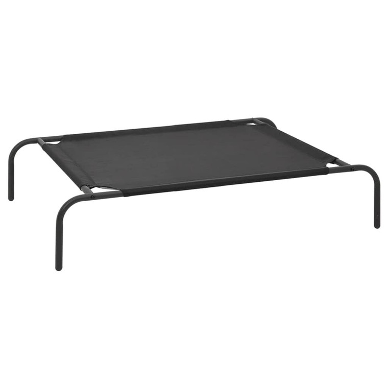  Dog Bed Black Textilene and Powder-Coated Steel Small Dog Bed A949-170661