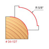 Round Over 5/8  R X 7/8 CH X 1/2 SH.
