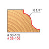 Roman Ogee Bit 1/4 R X 1-3/8 D X 1/2 SH.
