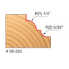 CL Cove & Bead 1/4  R X 1-1/2D X 1/4 S.