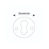 Round Key Escutcheon Light Antique