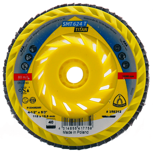 SMT624 Titan 80 Grit 4.5" Flap Disc