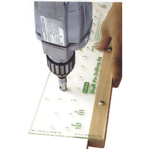 Shelf Pin Drilling Jig With 1/4" Bit.