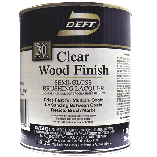 Deft Clear Wood Finish Semi-Gloss Quart.
