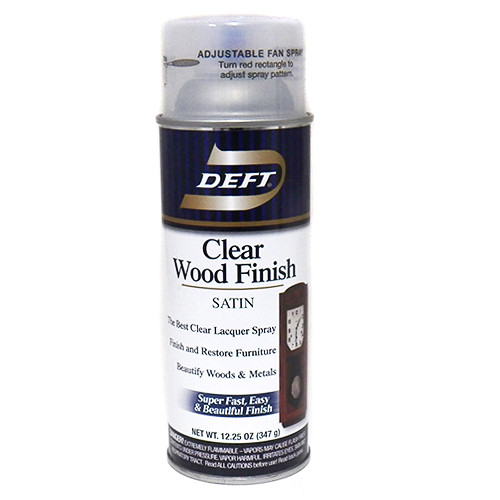 Deft Clear Wood Finish Satin Aerosol.