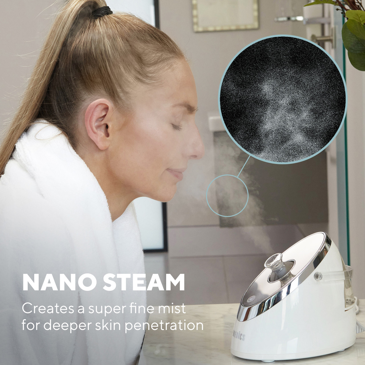Homedics Nano Facial Steamer with Adjustable Steam Nozzle