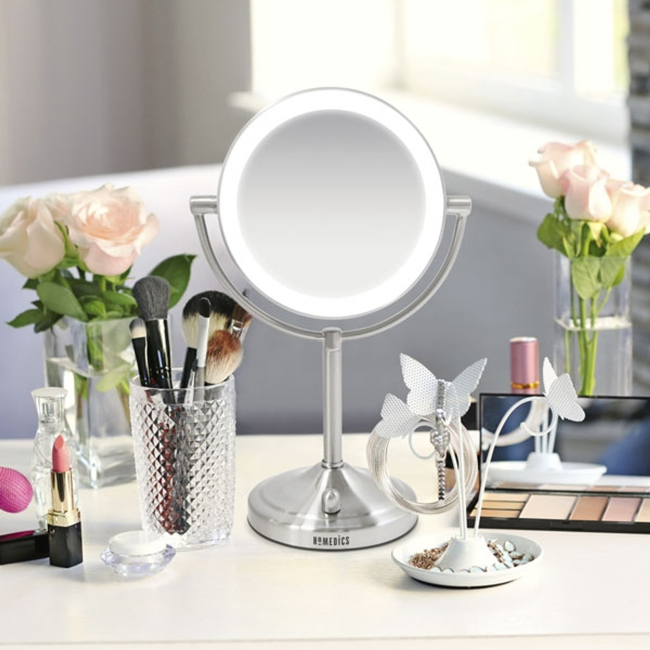 Homedics shop mirror light