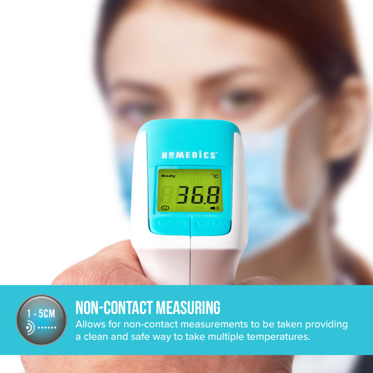 Touchless Non-Contact Infrared Thermometer - Homedics