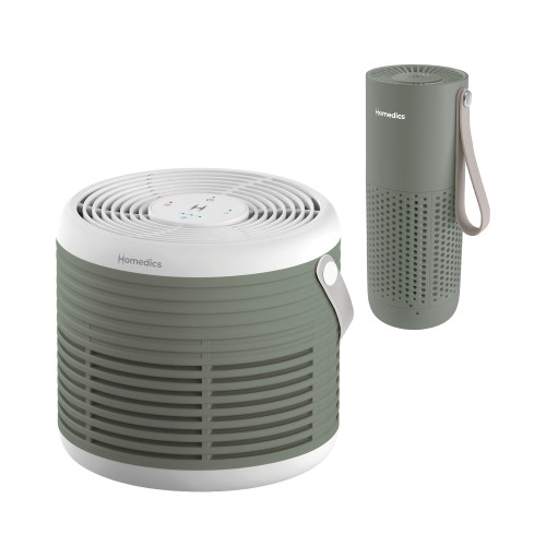 WhisperPure Home & Away Air Purifier Bundle - Fresh Sage
