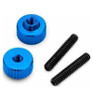 JConcepts 4-40 Thumb Nuts W/Set Screw 2pc Blue Fits Vintage Vehicle JCO5238-1