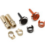 1UP Racing Lockdown Adjustable Bullet Plug Grips W/5mm Bullets Orange 1UP190456