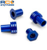 JConcepts RC10b7 Aluminum Caster Hat Bushings 0 and 3mm 4pc Blue Fits JCO51961