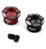 Yokomo Aluminum Battery Plug Grips (Red/Black) YOKRP1211