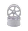 Yokomo 6-Spoke Drift Wheels (White) (2) (7mm Offset) YOKTW5313W7