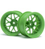 HPI Tech 7 Wheel Green 52x26mm 9mm Offset 2 pieces HPI116532