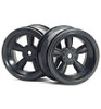 HPI Vintage 5-Spk Wheels 31mm Black 6mm Offset(2) HPI3821