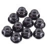 Tekno RC M4 Locknuts Flanged/Black/Serrated (10) TKR1212