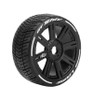 Louise RC Mft Gt-Shiv 1/8 Gt Tires 17mm Hex Soft Mntd On Black Spoke LOULT3284SB