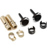 1UP Racing Lockdown Adjustable Bullet Plug Grips W/5mm Bullets Black 1UP190450