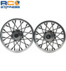 Hot Racing Losi Promoto MX 24 Wire Black Spoke Silver Wheel Set LPC524B08