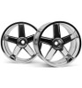 HPI LP32 Wheels MF Type Chrome 6mm Offset (2) HPI33477