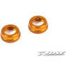 Xray T4 Alum. Shock Cap Nut with Vent Hole - Orange (2) XRA308353-O
