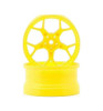 DS Racing Feathery Split Spoke Drift Wheels (Flu Yellow) (2) (8mm DSCDF5Y28FYHG