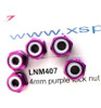 X Spede M4 Aluminum Locknuts with Nylon Inserts (5)(Purple) LNM407