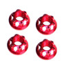 X Spede Red Aluminum M5 Serrated Flange Wheel Nuts LN5X02