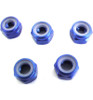 X Spede M5 Aluminum Locknuts with Nylon Inserts (5)(Blue) LNM506