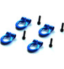 Hot Racing 1/10 Scale Aluminum Blue Tow Shackle D-Rings (4) ACC80806