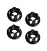 X Spede Black Aluminum M5 Serrated Flange Wheels Nuts (4) LN5X01