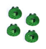 X Spede Green Aluminum M5 Serrated Flange Wheel Nuts LN5X05