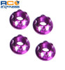 X Spede Purple Aluminum M5 Serrated Flange Wheels Nuts LN5X07