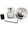 X Spede Silver Aluminum 1/14 Tamiya Tractor Rear Wheels TTR113R08