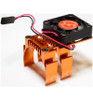 Hot Racing 540 550 Clip-On Two-Piece Motor Heat Sink W/ Fan (Orange) MH550TE03