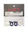 Hot Racing 1/10 Scale Aluminum Blue Tow Shackle D-Rings (2) ACC808X06