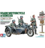 Tamiya 1/35 German KS600 Motorcycle & Sidecar Plastic Model Kit TAM35384