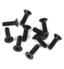 Tekno RC M3x10mm Flat Head Screws (black 10 pieces) TKR1323