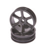 Core RC JC 6 Spoke 2.2 2WD Front Black Wheel Cougar 2K pr CR894