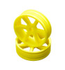 Core RC JC 6 Spoke 2.2 2WD Front Yellow Wheel Cougar 2K pr CR895