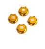 Tekno RC Wheel Nuts (T Logo 17mm serrated YELLOW ano M12x1.0 4 pieces) TKR5116BY